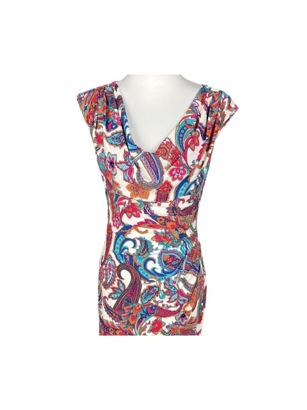 Lauren Ralph Lauren Sheath Paisley Sleeveless Dress Size 6 - Picture 2 of 8